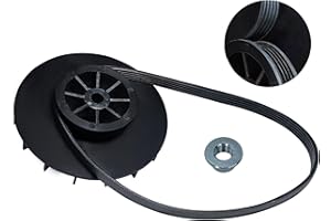 GREALTH WH03X32217 Washer 1/2 HP Motor Pulley & WH01X24180 Belt & Nut Set Compatible with GE, Replacement Part WH07X24182 WH49X25377 4975025 AP7018598 PS16554753 EAP16554753