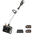 WORX Nitro 40V 12'' Electric Snow Shovel, 4-Car Driveway Cordless Snow Thrower, 2 Speeds Brushless Motor, Adjustable Front Handle, 4.0 Ah Battery and Charger Included, WG460