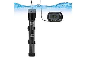 SainSmart XpertMatic Submersible Aquarium Heater, 100W Adjustable Fish Tank Heater Thermostat with Suction Cup, for Marine Sa