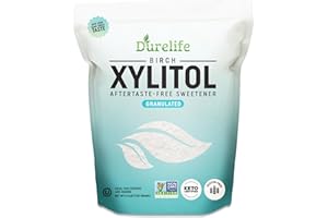 DureLife XYLITOL Sugar Substitute Made From 100% Pure Birch Xylitol NON GMO - Gluten Free - Kosher, Sugar alternative (40 OZ)