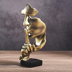 aboxoo Thinker Statue, Silence is Gold Abstract Art