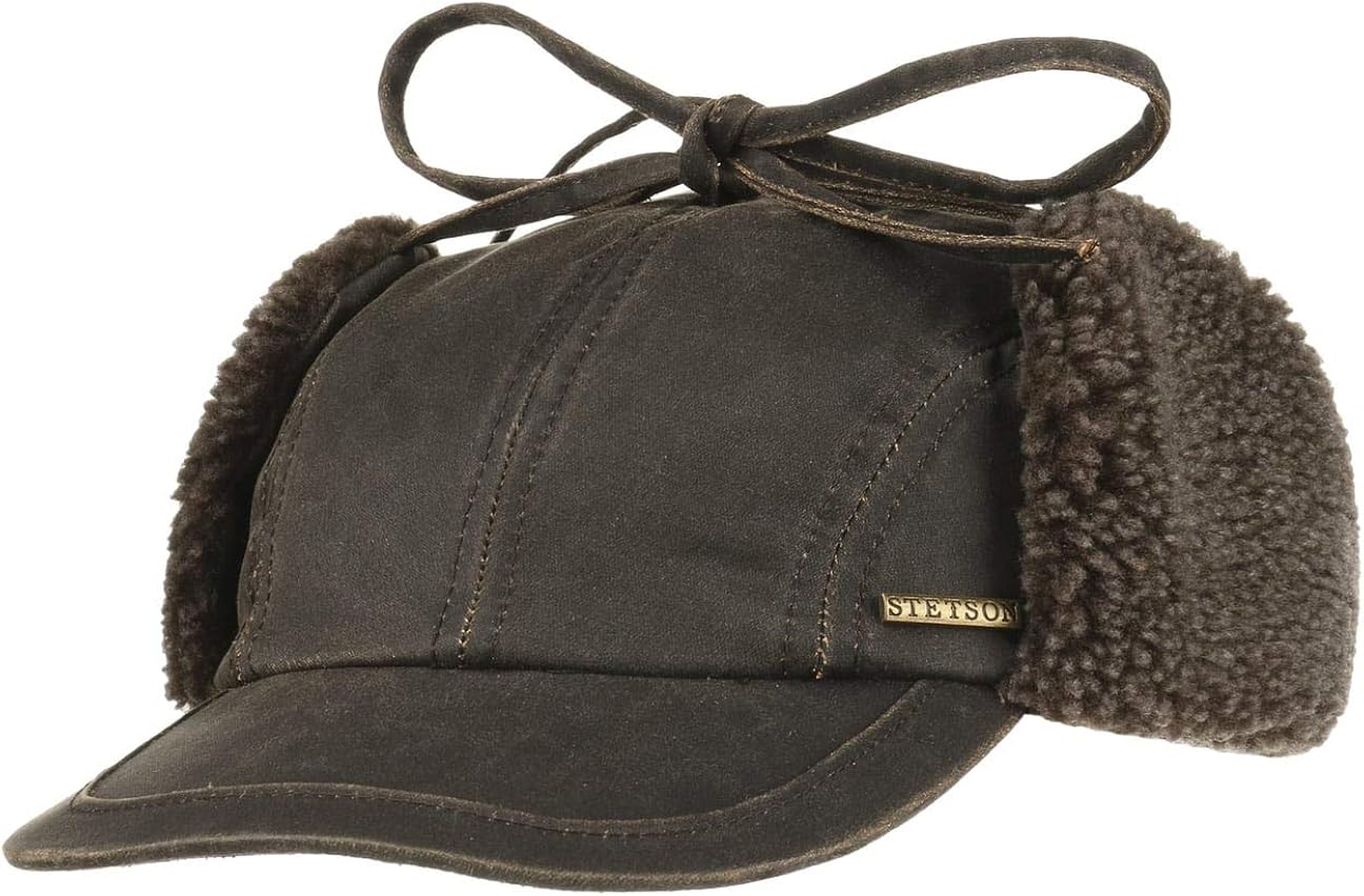 Stetson Cali Cap with Earflaps Men Baseball Cotton Peak, Ear Flaps, Lining, Closed Back
