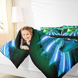 Erosebridal Green Blue Gamepad Comforter Set, Game
