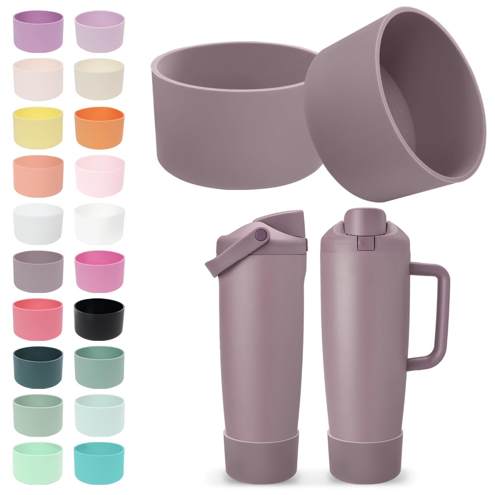 Photo 1 of Kaitiaki 2PCS Silicone Boots Compatible with 30 oz 40 oz Owala FreeSip Sway & Tumblers – Non-Slip, Scratch-Resistant, Stability Enhancer Accessories, Available in 18 Colors (Spring Revival)