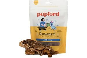Pupford Lamb Jerky Treats for Dogs for Large & Small Dogs of All Ages | Made in USA, 100% Real Meat & No Fillers | Dogs Love These Tasty Dog Snacks (Lamb 7 oz)