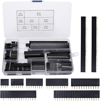 VooGenzek 120 PCS 2.54mm Breakaway Female Header Kit for Arduino Shield