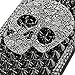 7 Case - LU2000 3D Handmade Cool Skull with Special Pyramid Studs and Spikes Rivets Design Hard Cover Black PC Case for Apple iPhone 7 (4.7'') with Soft Phone Velvet Pouch (Cool Skull)