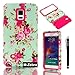 Note 4 Case, M-Zebra Galaxy Note 4 Case Cover - Shock Absorption / High Impact Resistant Full Body Hybrid Armor Protection Defender Case Cover for Samsung Galaxy Note 4,with Screen Protectors+Stylus (Black)+Cleaning Cloth (Hot Pink)