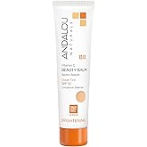 Andalou Naturals Vitamin C BB Beauty Balm Sheer Tint SPF 30 - 2-in-1 BB Cream & Mineral Sunscreen for Face - With Non-Nano Zinc Oxide Skin Protection - 2 fl oz