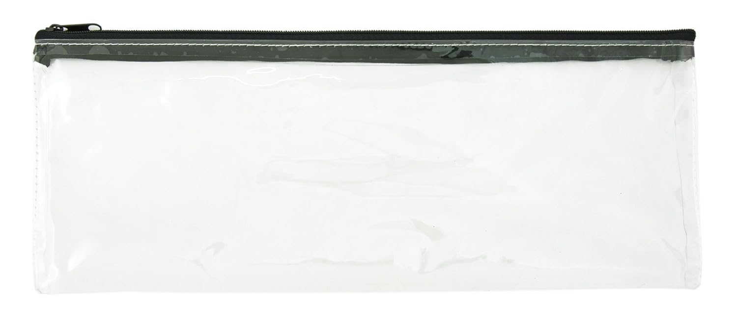 Fashion 120mm x 310mm Stationery Pencil Case Clear Amazon.co.uk