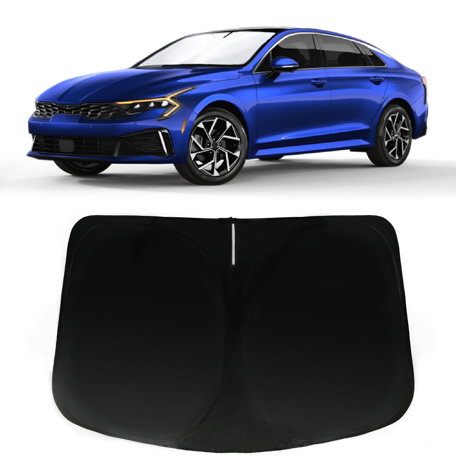 Photo 1 of PAIMOHO Windshield Sun Shade for 2021-2024 2025 Kia K5, GT-Line, GT, Sedan, Car Front Window Sunshade with 240T Sun Visor Protector Blocks UV Rays Heat Sun Shield Accessories