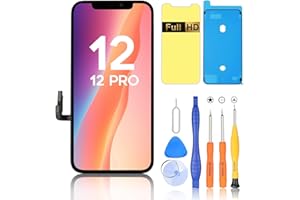 Ayake FHD Screen Replacement for iPhone 12/12 Pro, 6.1-inch LCD Display and Touch Digitizer Assembly (Face ID, True Tone Programmable)