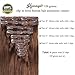 HEESAGA Clip in Real Human Hair Extensions, 14 Inch 120 Grams/4.2 Ounce 10 Pieces with 22 Clips per Set (#4 Medium Brown)