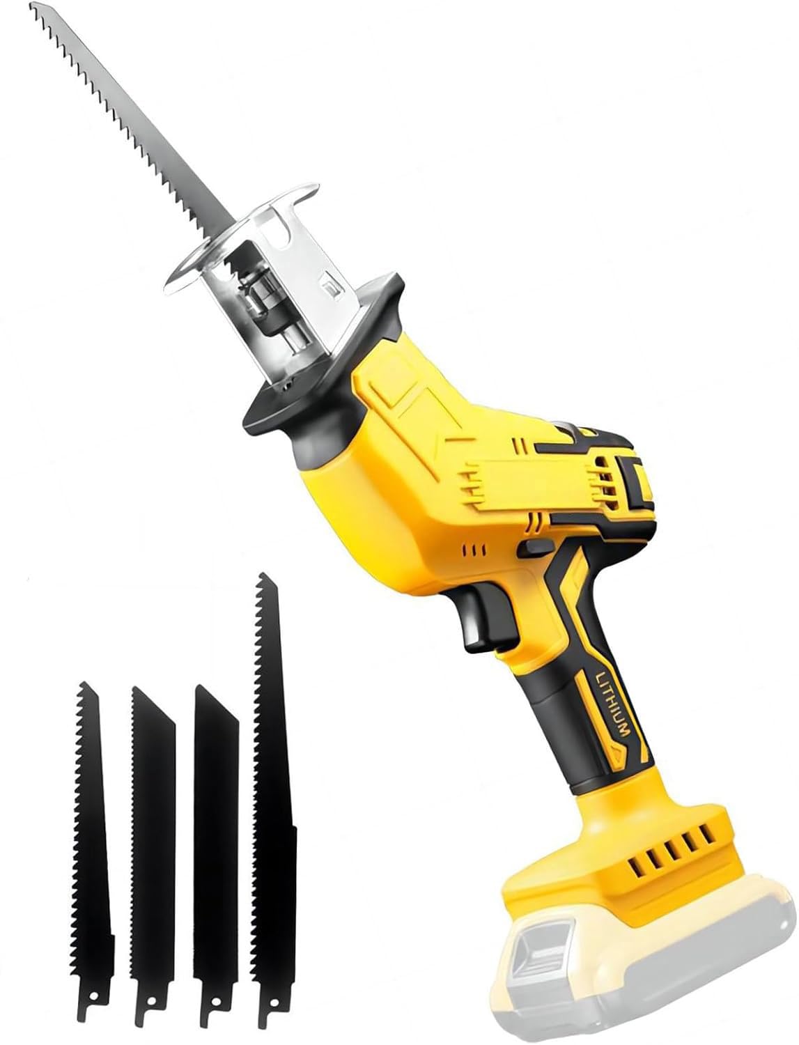 Photo 1 of Cordless Reciprocating Saw for DEWALT 20V Max Battery, Brushless Motor Variable Speed 0-3500 SPM, DEROLT Tool-free Blade Change, Recipro Sawzall with 4 Saw Blades for Wood/Metal Cutting (Tool Only)