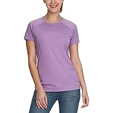 baleaf Women's UPF 50+ UV Protection Shirts Short Sleeve T-Shirts SPF Sun Shirts Quick Dry Outdoor Performance Tops Purple Size M