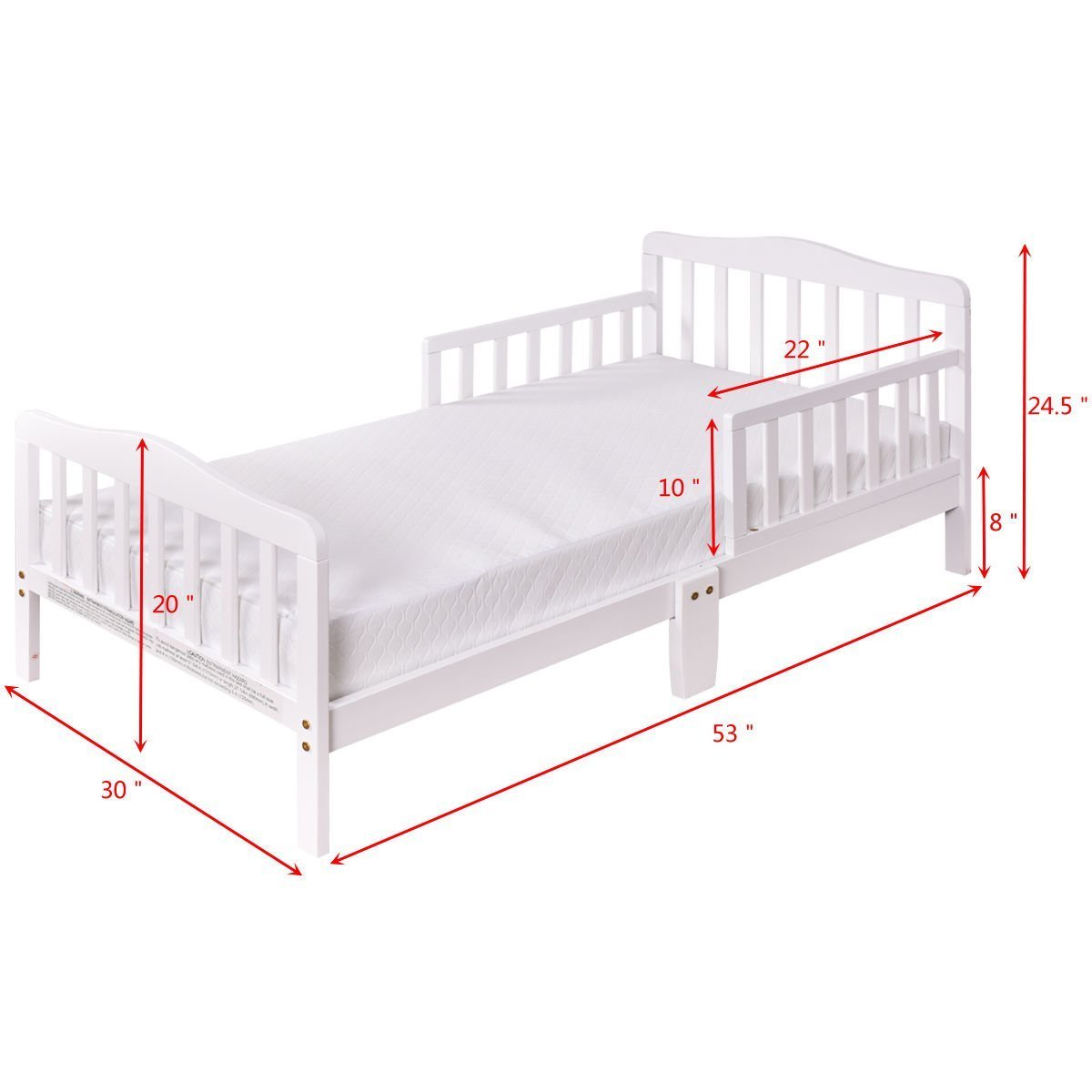 baby bed size in inches
