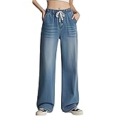 Straight Leg Jeans for Women,High Waisted Wide Leg Loose Microelastic Wide Leg Denim Pants