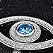 925 Sterling Silver Evil Eye Hamsa Blue White CZ Pendant Necklace,18''