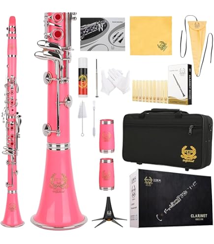 Amazon.com: Bb Clarinet Lacquer Rose Gold 17 Keys SIB
