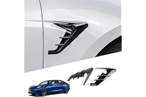 YHCDSEA for 2024 2025 Tesla Model 3 HW4.0 Side Camera Indicator Protection Cover Decoration Accessories fit for Tesla Model 3 with HW4.0 (Glossy Black)