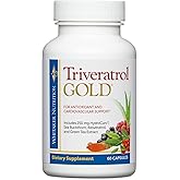 Dr. Whitaker's Triveratrol Gold – Healthy Aging Supplement with Resveratrol & Extracts of Aloe Vera, Green Tea, and Turmeric – Provides Antioxidant & Cardiovascular Support (60 Capsules)
