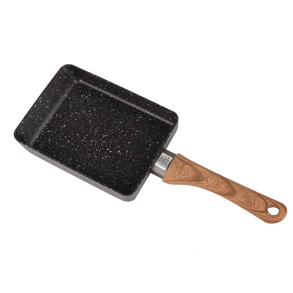 Lazmin Japanese Nonstick Omelette Pan, Aluminium Portable Square Frying Pan Poached Egg Small Kitchen Cooker