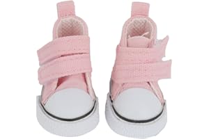 AugFrog A Pair of Doll Canvas Shoes for 12-14 inch Dolls, Fashionable and Versatile Doll Sneakers Doll Casual Shoes, 8 Colors to Choose from, Bright and Colorful, for Your Kids (Pink)