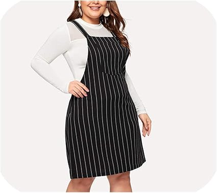 womens black pinafore dress