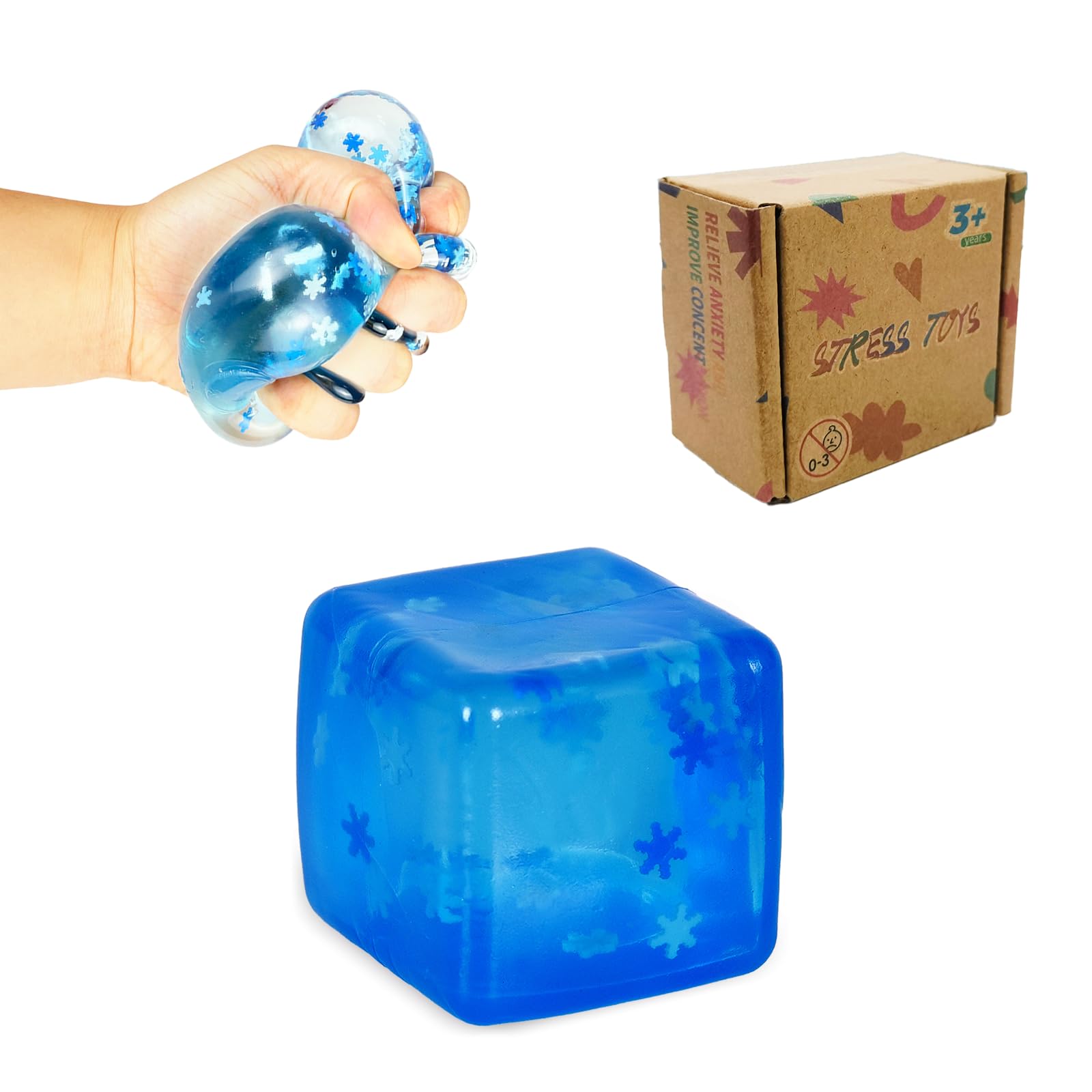 FazaVexior 1Pcs 5cm Squishy Squeeze Toys – Stress Balls, Fidget Toys & Sensory Toys for Kids 3+ | Anxiety Relief, Stress Relief, Durable Design Won’t Fall Apart