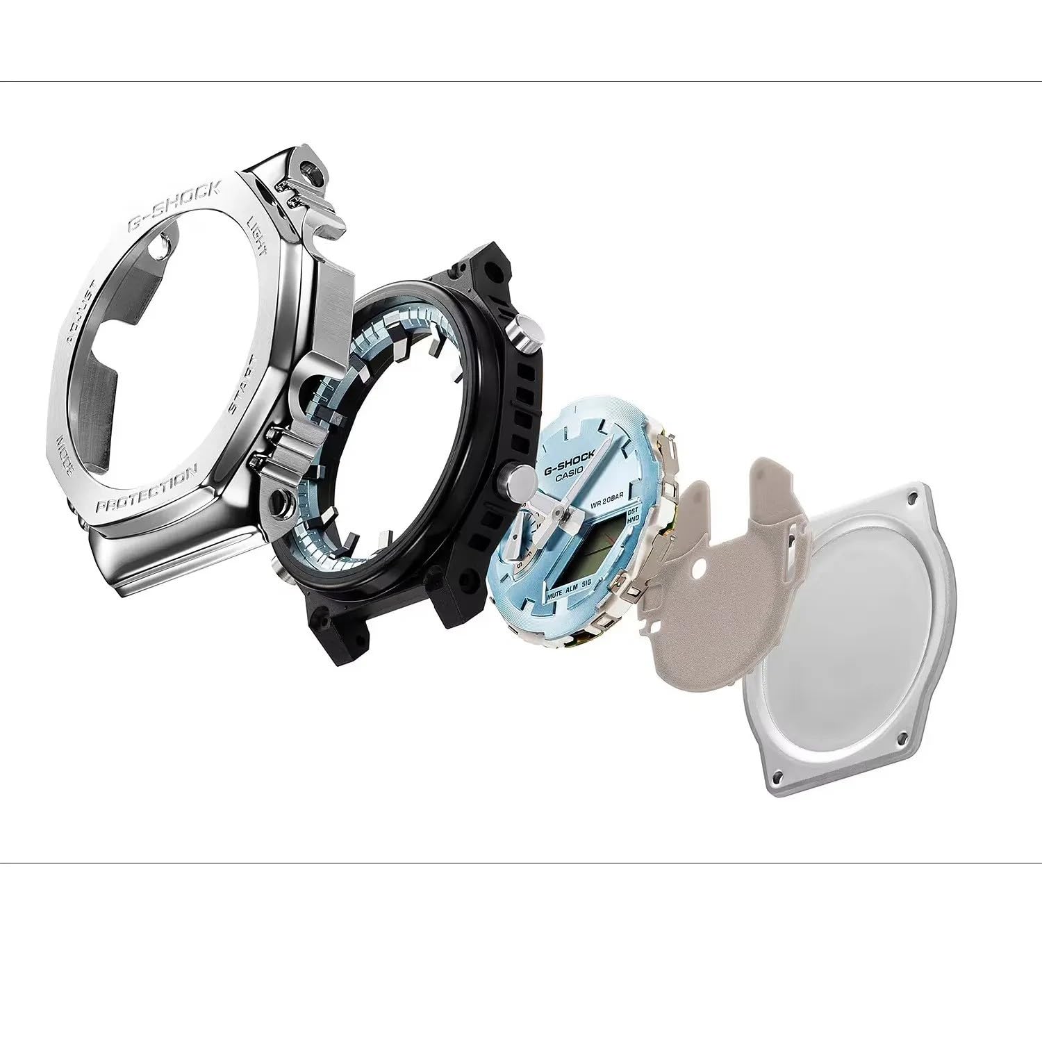 Casio GM-2110D-2AER Uhr Digitales Quarzuhrwerk Stahl Unisex