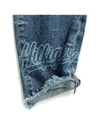 Pantalones vaqueros adaptables para dama con dobladillo ajustable y cierre de velcro