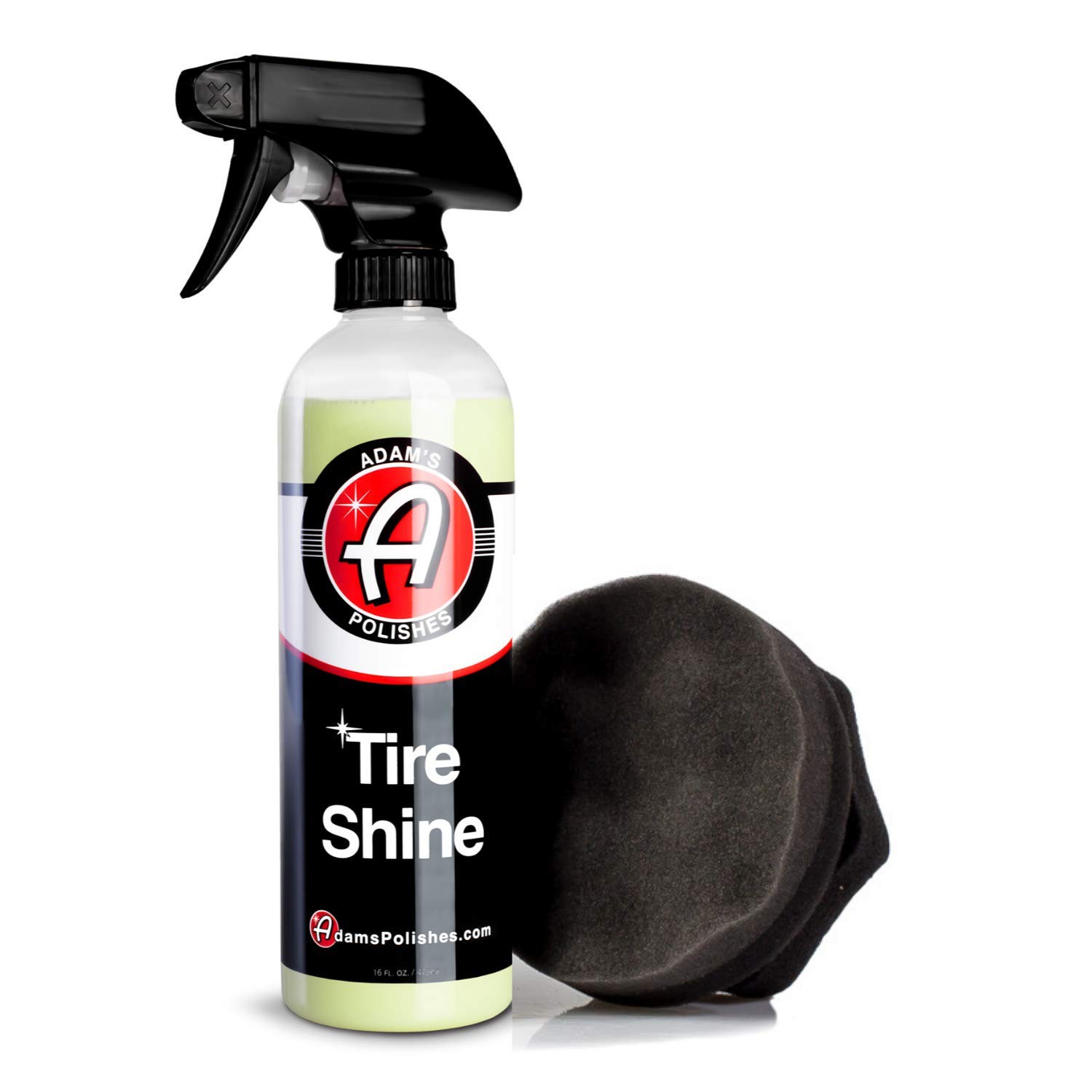 Adam's Tire Shine Combo - Spray Tire Dressing W/ SiO2 For Non Greasy Car Detailing | Use W/Tire Applicator After Tire Cleaner & Wheel Cleaner | Gives A Ceramic Coating Car Wax Like Tire Protection
