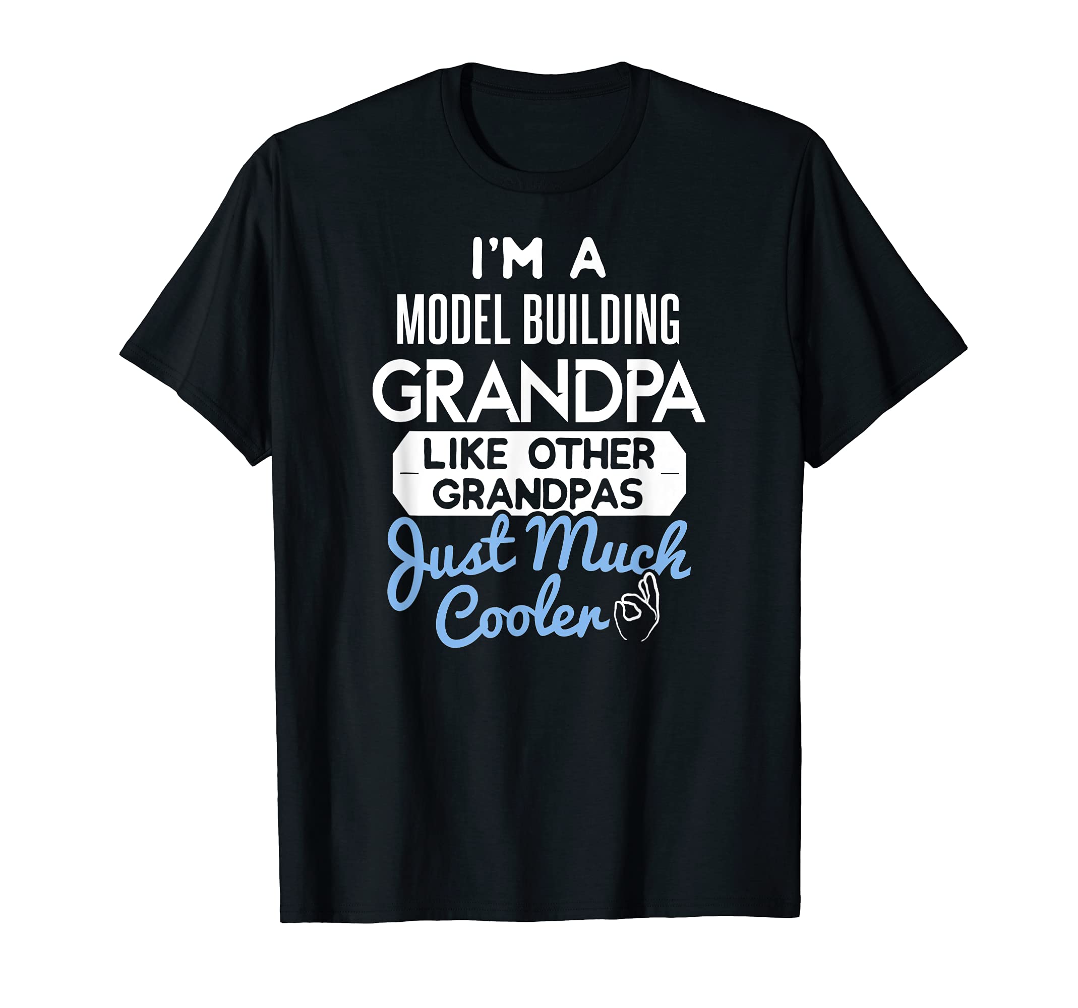 Cool Fathers Day Design Model Building Grandpa T-Shirt