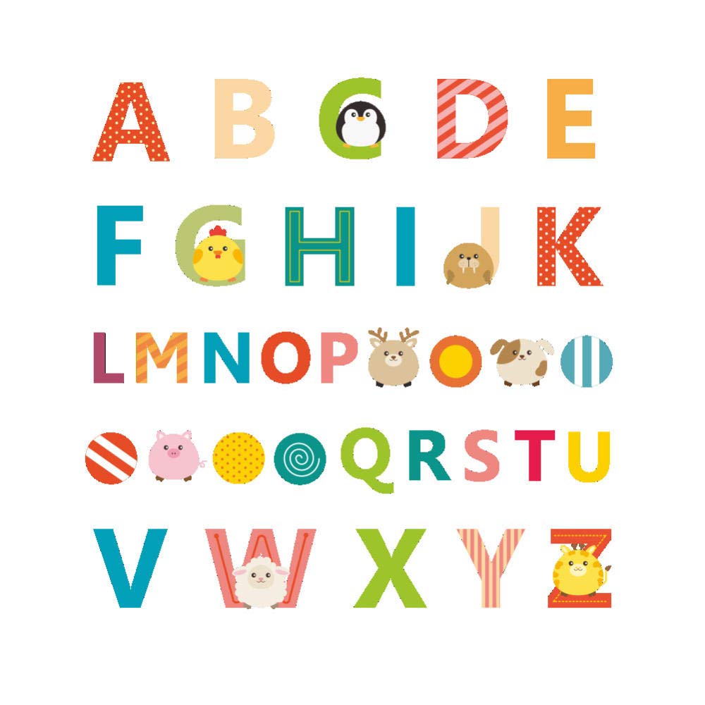 Cartoon Nummer Alphabet Wandaufkleber Kinderzimmer Kindergarten