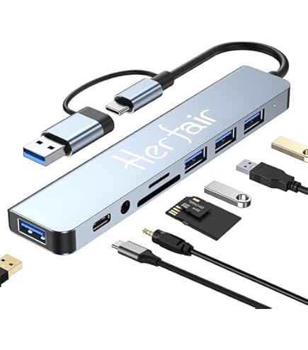 Amazon.com: USB C Hub USB Hub 3.0, VIENON Aluminum 8 in 1 USB