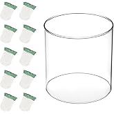 10 Propane Lantern Mantles and 1 Lantern Glass Globe Replacement Parts, Compatible with Coleman Kerosene Lanterns, Propane Lantern Mantle Replacement Suitable for Outdoor Camping Propane Lantern