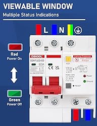 DIHOOL Ground Fault Circuit Breaker with Voltage