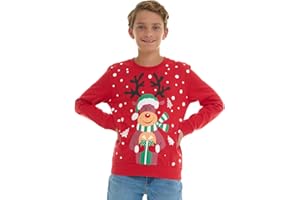 Sezzit Boys’ Christmas Sweatshirt – Clasic Cozy Xmas Fleece Pullover with Festive Holiday Graphics –Size 2T- 18
