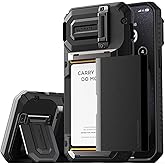 VRS DESIGN Damda Glide DuoGuard for iPhone 15 Pro Max Phone Case (2023), Premium Sturdy Fully Covered Camera Lens Protection Cover Card Holder Wallet Case (Logo Black)