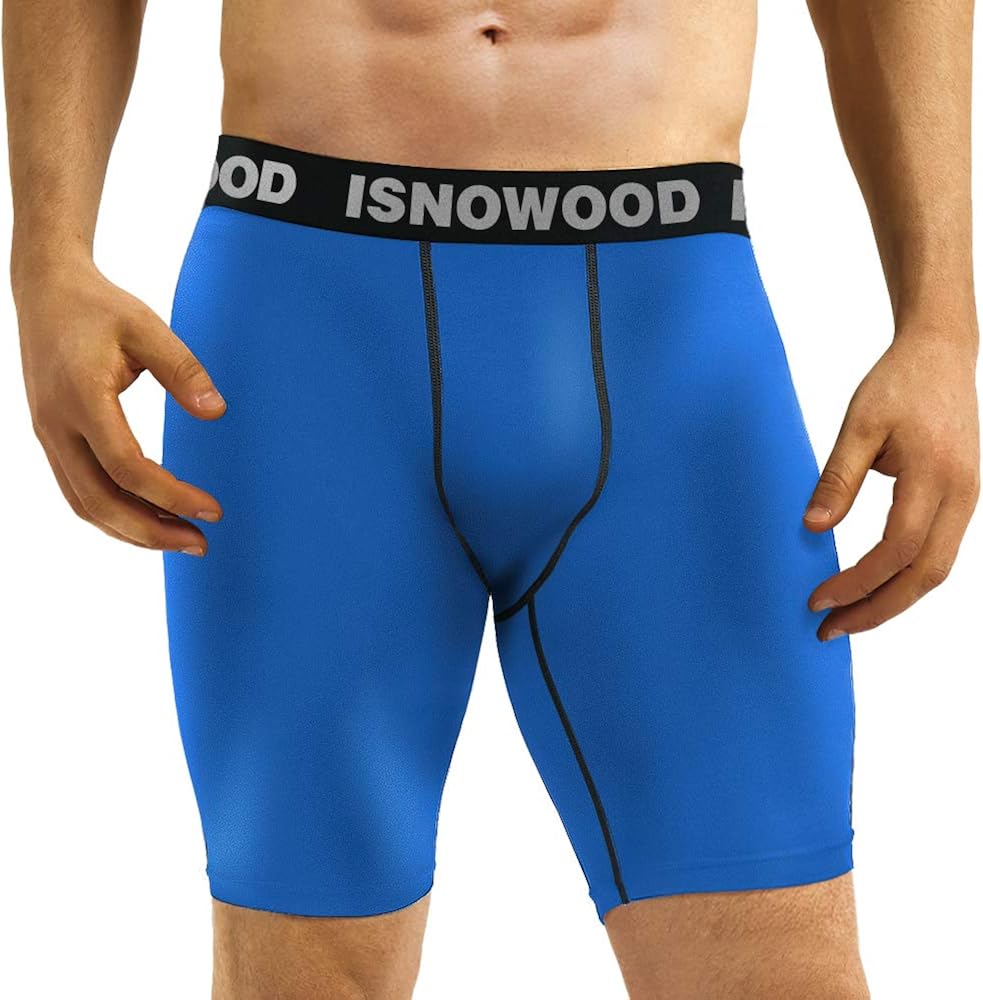 isnowood Men's 3 Pack Performance Compression Shorts : Clothing