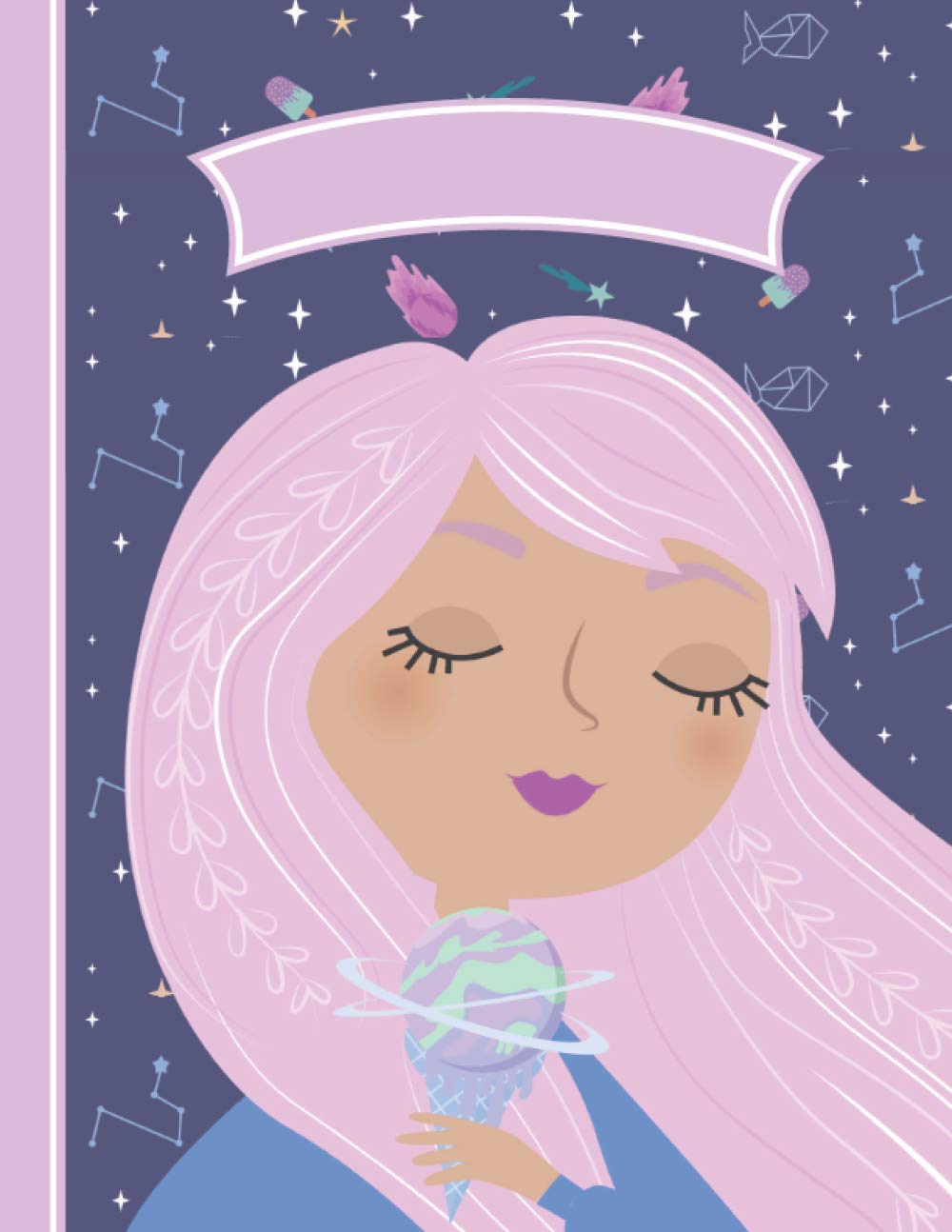 Composition Notebook For Kids: Space Girl | 8.5 x 11 inch | Lined Journal Notebook | 110 Page Wide Ruled | Inspirational Quotes (Space Girl Notebook Set)