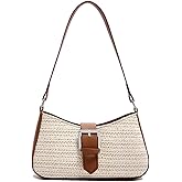 RTGGSEL Boho Summer Retro Women's Straw Rattan Beach Tote Bag Crossbody Shoulder Bags Hobo Underarm Handbag Straw Purse