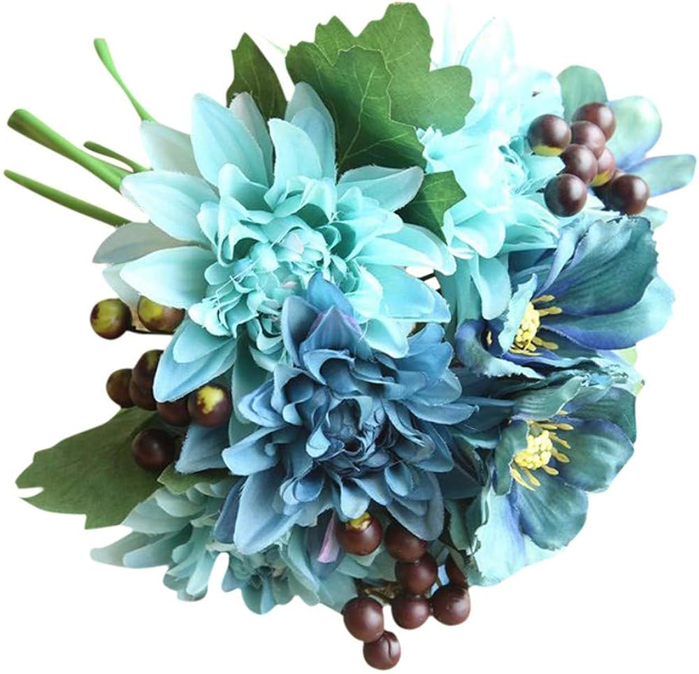 shamrock58 Artificial Silk Fake Flowers Leaf Rose Floral