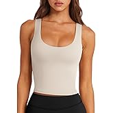 LASLULU Womens Sport Bras Long Line Workout Yoga Gym Athletic Tops Clothes Shirts Camisole Padded Crop Tank Tops