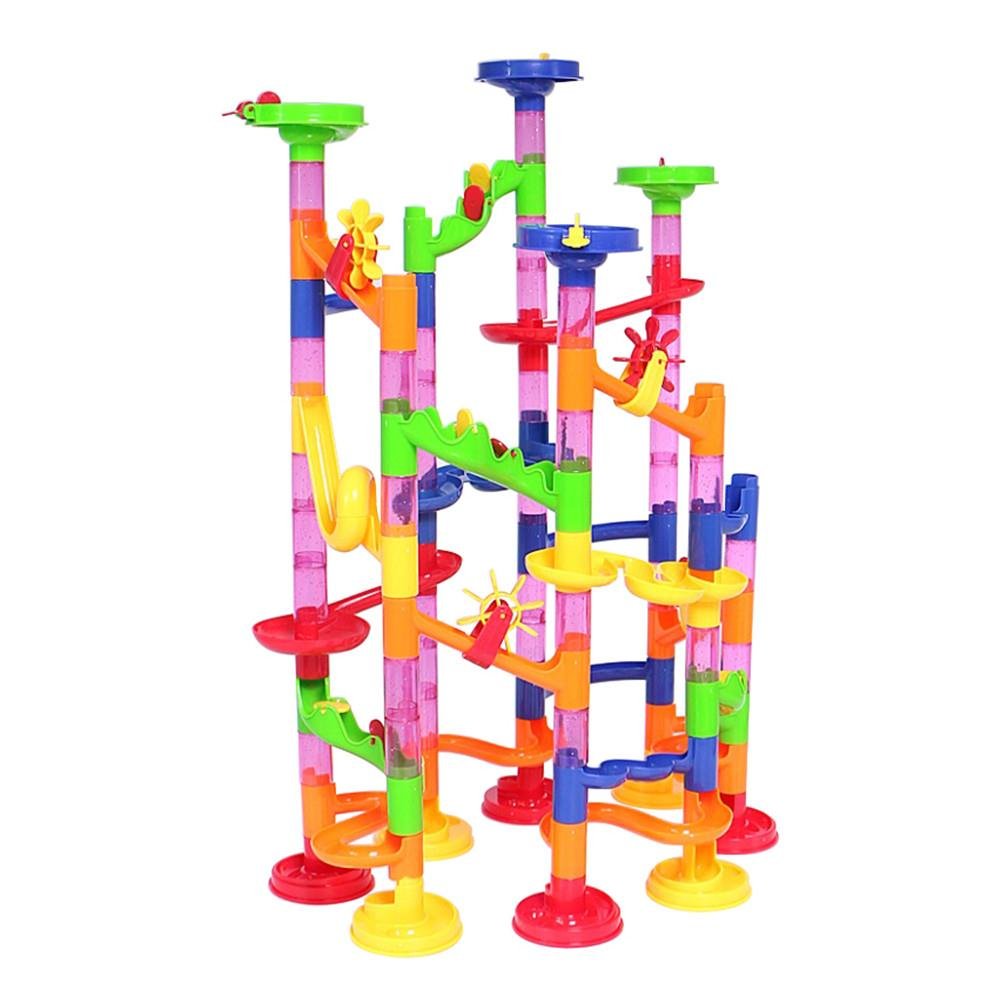 Peradix Set Pista per Biglie Marble Run da Costruire Giocattolo Educativo Gioco Familiare Fai da Te Amazon Giochi e giocattoli