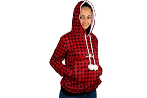 ALYC Pet Pouch Hoodie - Cat Dog Holder Sweatshirt Large Pocket Carrier Pullover Tops for Women