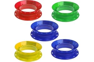 ACGARDEN 5 Pcs Fishing Line Coiling Plate Wire Winding Rings Reel Plastics Handle Wire Winding Hand Reel Fishing Accessory