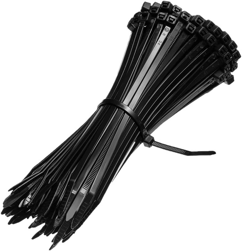 KafTonKafTon Cable Ties 300mm x 4.8mm Black Nylon Plastic Zip Tie Wraps - Pack of 1000
