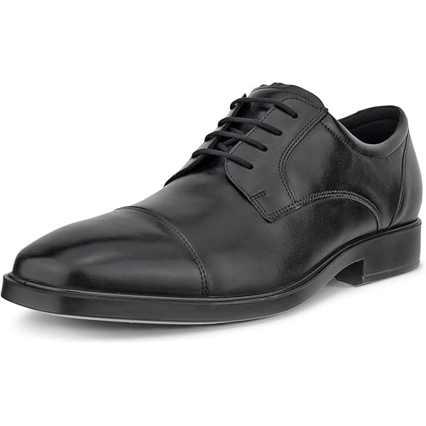 Amazon.com | ECCO Men's CITYTRAY Cap Toe Tie Oxford, BLACK, 5 US