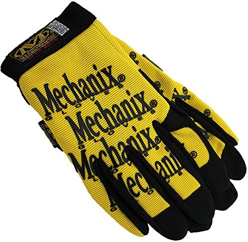 Outdoor nylon printing protective cycling gloves for men and women longer technician gloves , Yellow , xl